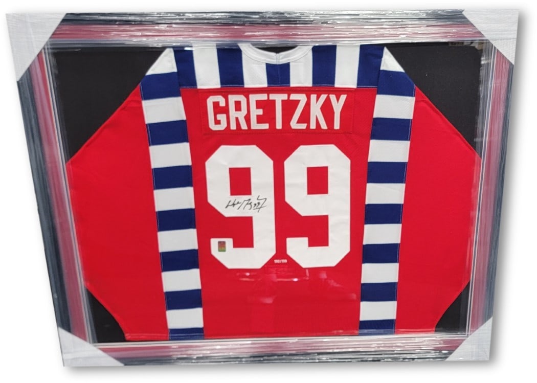 Wayne Gretzky Signed Framed 1992 All Star Jersey 192/199: Wayne Gretzky Signed Framed 1992 All Star Jersey 192/199 Celebrate the legacy of hockey with this authentic Wayne Gretzky signed jersey from the 1992 All-Star Game. This original jersey features the L