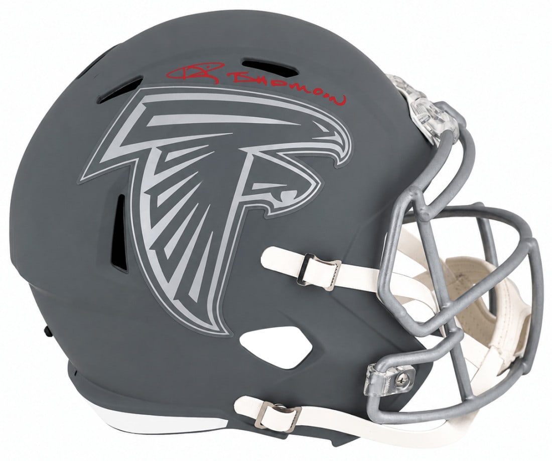Atlanta Falcons Riddell full size replica helmet signed by Andre Rison (1 of 1)