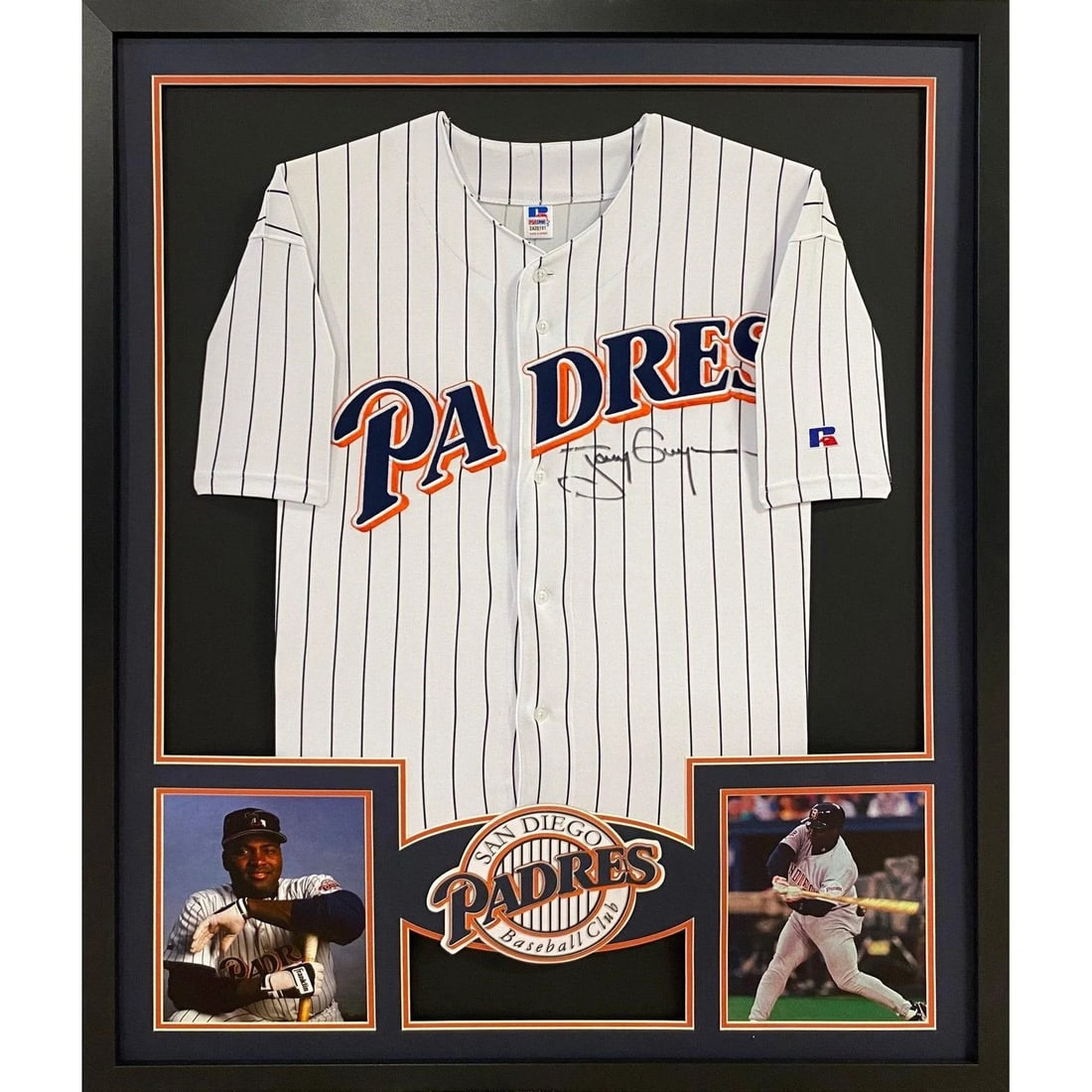 Tony Gwynn Signed Framed Jersey PSA/DNA San Diego Padres 42x34: Tony Gwynn Signed Framed Jersey PSA/DNA San Diego Padres 42x34 This is an autographed framed jersey of Tony Gwynn, a legendary player of the San Diego Padres. The jersey comes with authentication from