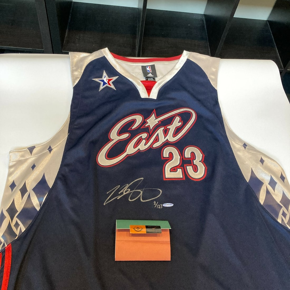 LeBron James 2007 All Star Game signed Lakers jersey UDA JSA COA: LeBron James 2007 All Star Game signed Lakers jersey UDA JSA COA This is an authentic 2007 All Star Game jersey signed by LeBron James. The jersey comes with authentication from Upper Deck (UDA) and i