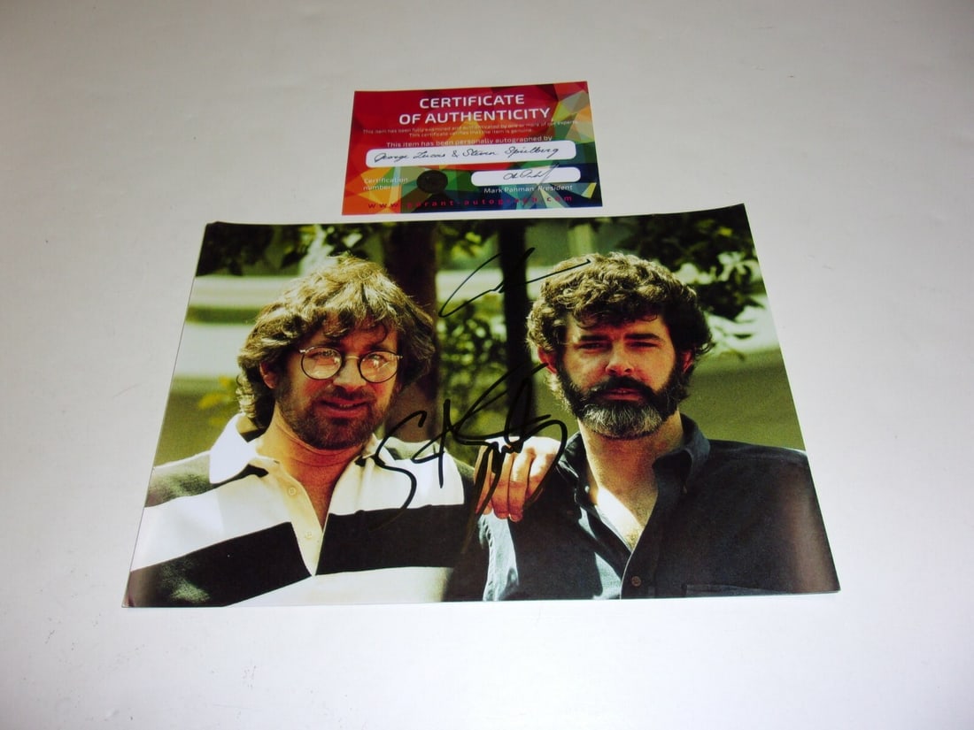 Signed George Lucas Steven Spielberg Photo with COA (1 of 1)