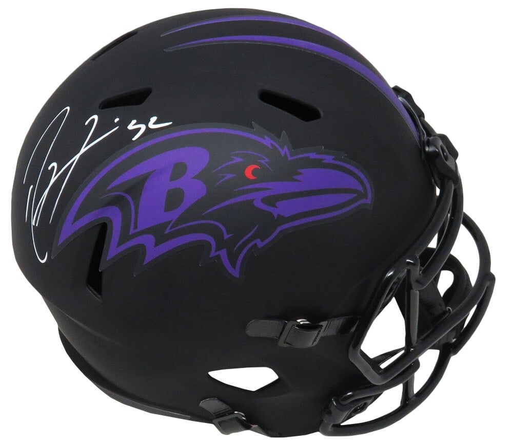 Ray Lewis Signed Baltimore Ravens Eclipse Helmet with COA: Ray Lewis Signed Baltimore Ravens Eclipse Helmet with COA This is a Ray Lewis signed Baltimore Ravens Eclipse Riddell full-size speed replica helmet, a must-have for any football fan and collector. Th