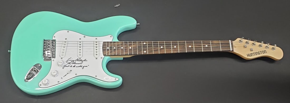 JSA authenticated Jimmy Gallagher signed electric guitar with pick (1 of 4)