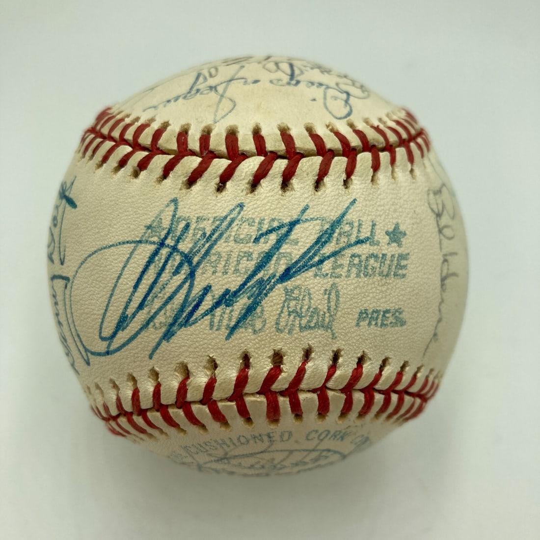 1975 Boston Red Sox Team Signed Baseball Carl Yastrzemski BAS COA: 1975 Boston Red Sox Team Signed Baseball Carl Yastrzemski BAS COA Celebrate the legacy of the Boston Red Sox with this vintage 1975 American League Champions team-signed baseball. This iconic piece fe