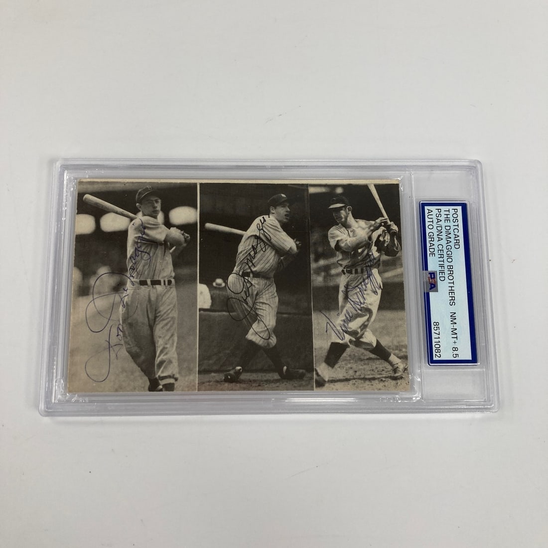 TCMA 1970s postcard signed by Joe Dom and Vince DiMaggio PSA DNA (1 of 6)