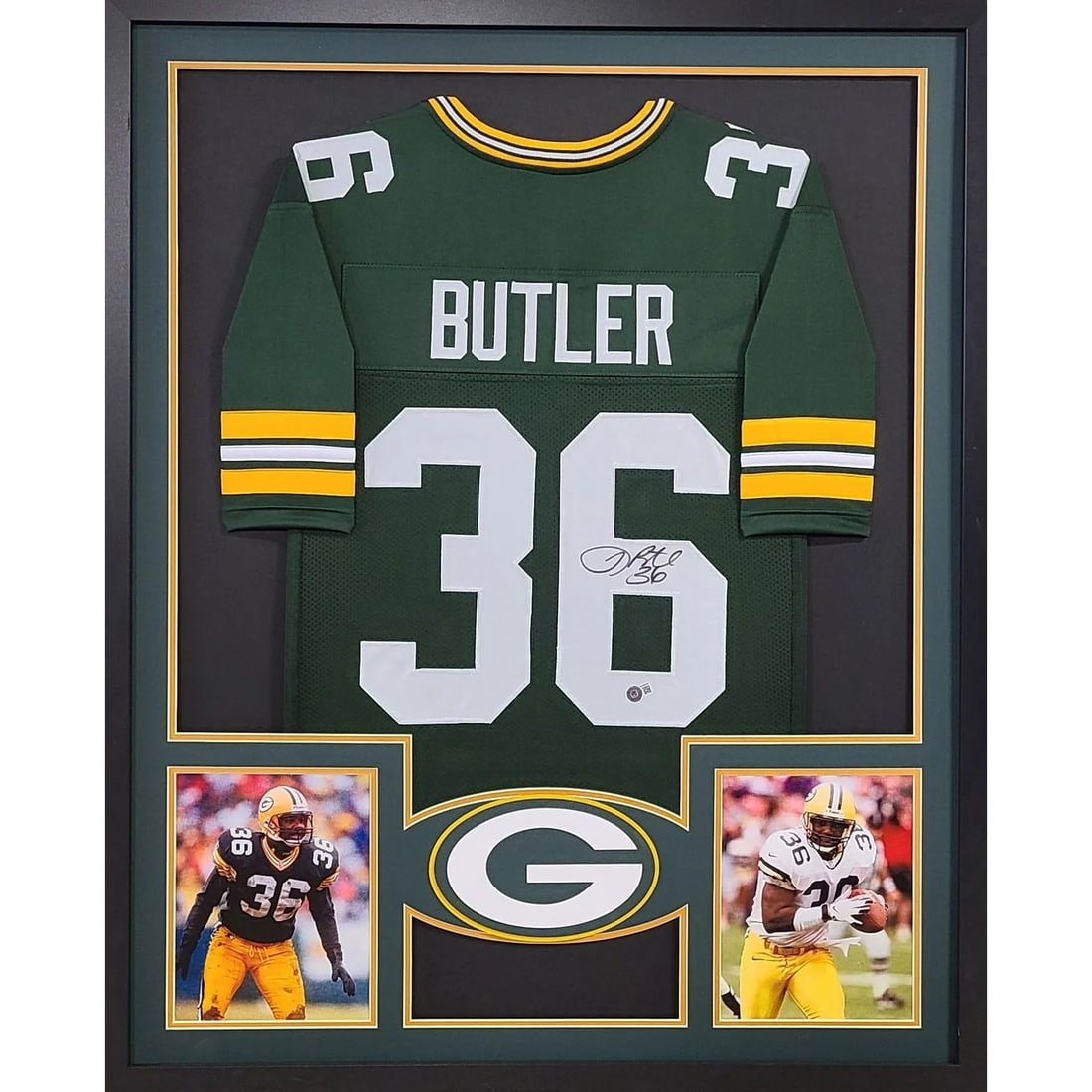 Leroy Butler Signed Green Bay Packers Jersey Framed Beckett Authenticated (1 of 2)