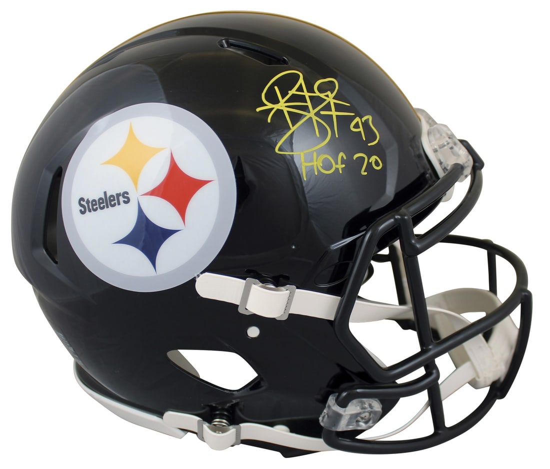 Troy Polamalu Signed Steelers Full Size Speed Proline Helmet HOF 20 BAS: Troy Polamalu Signed Steelers Full Size Speed Proline Helmet HOF 20 BAS Autographed full size Speed Proline helmet personally signed by Troy Polamalu of the Pittsburgh Steelers, with a yellow signatur