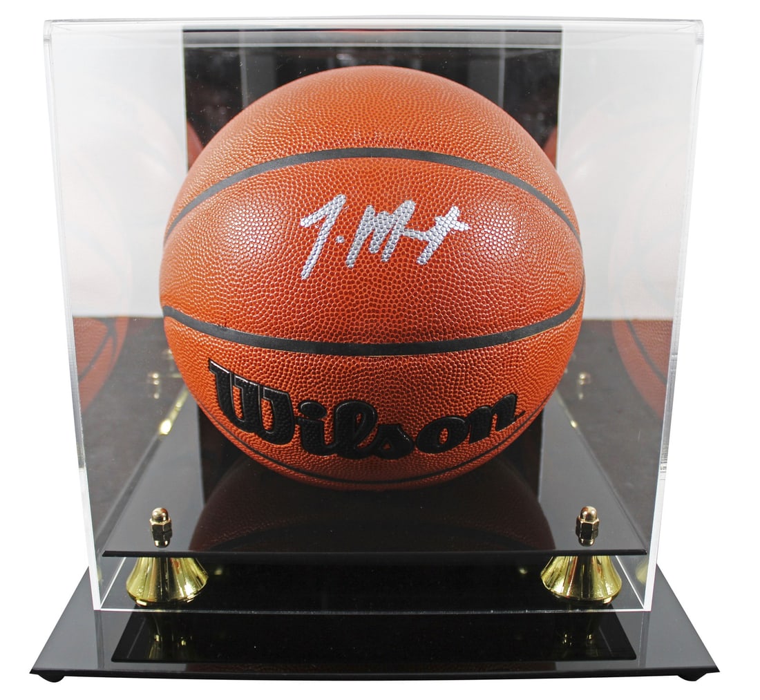 Ja Morant signed Wilson basketball with case Beckett BAS authenticated (1 of 4)