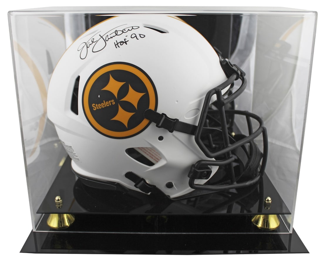 Jack Lambert signed Steelers Lunar Speed Proline helmet with case BAS (1 of 4)