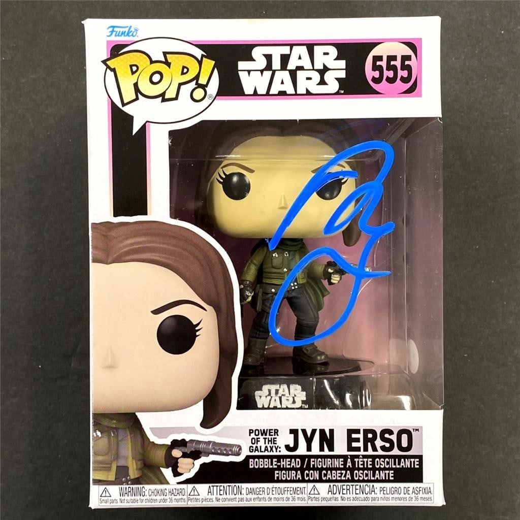 Jyn Erso Funko Pop 555 signed by Felicity Jones JSA (1 of 9)