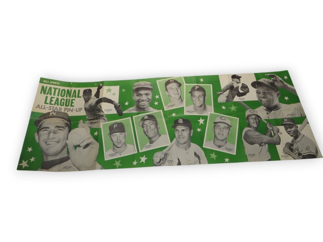 Dell Sports 19X52 NL All Stars Baseball Poster 1960s (1 of 1)