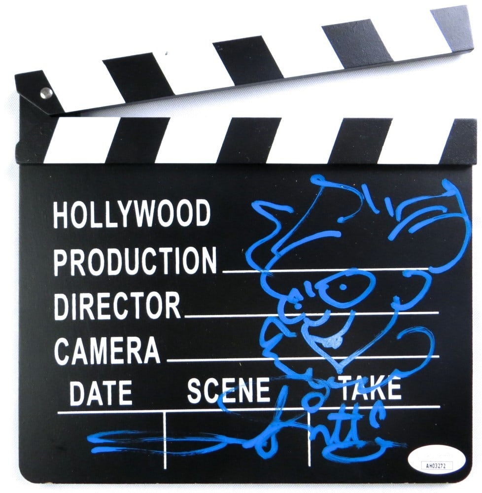 Andy Muschietti Signed Mini Movie Clapper with Sketch JSA Certified: Andy Muschietti Signed Mini Movie Clapper with Sketch JSA Certified This authentic mini movie clapper is signed by renowned director Andy Muschietti, known for his work on films like IT. The autograph