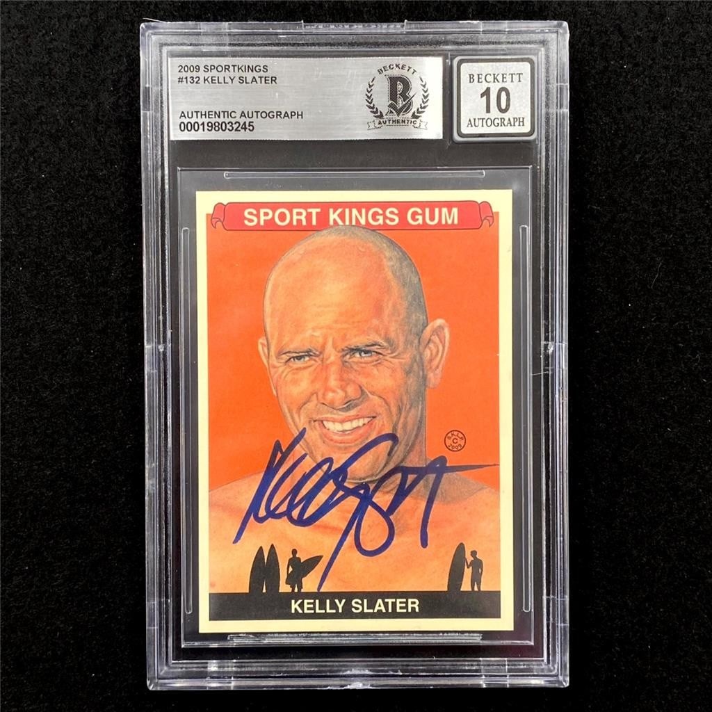 Kelly Slater 2009 SportKings Autographed Trading Card BAS 10 (1 of 3)