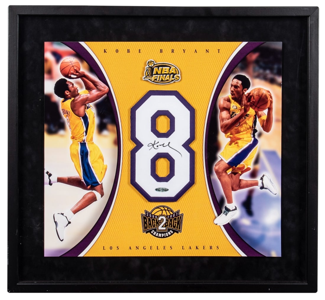 Kobe Bryant Signed 2000-01 Lakers Jersey Display with Upper Deck COA (1 of 9)