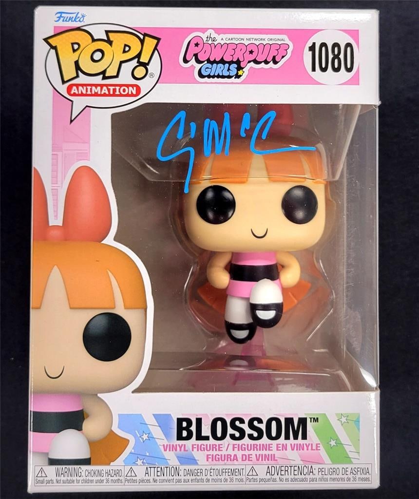 Craig McCracken Signed Blossom Funko Pop Powerpuff Girls Beckett Authenticated: Craig McCracken Signed Blossom Funko Pop Powerpuff Girls Beckett Authenticated This collectible Funko Pop features Blossom from the beloved animated series, The Powerpuff Girls. It is an original piec