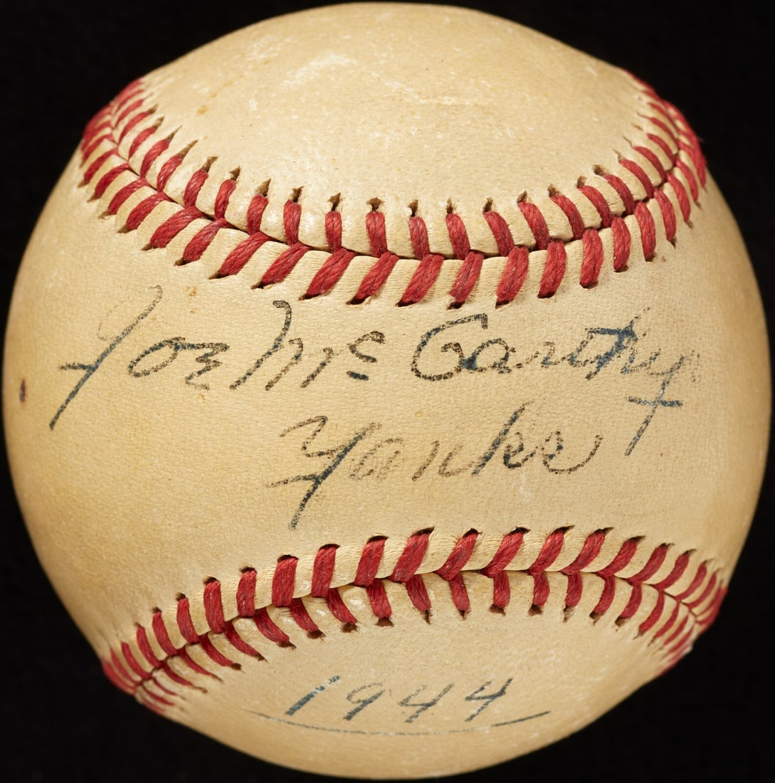 Joe McCarthy Single Signed Baseball with JSA COA Yanks 1944: Joe McCarthy Single Signed Baseball with JSA COA Yanks 1944 This is an original, single-signed American League baseball featuring the autograph of Joe McCarthy, a legendary manager of the New York Yan