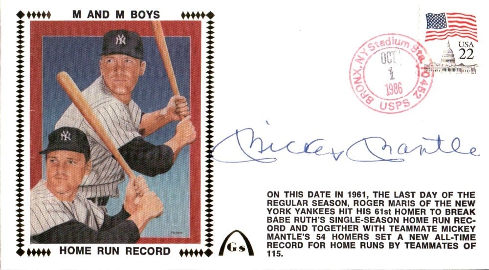 Beckett Authenticated Mickey Mantle Yankees First Day Cover: Beckett Authenticated Mickey Mantle Yankees First Day Cover This is an original First Day Cover autographed by legendary New York Yankees player Mickey Mantle. The signature has been authenticated by 