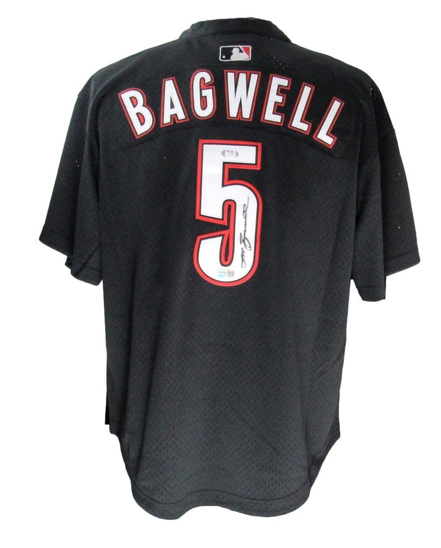 Jeff Bagwell Autographed Mitchell & Ness Black Jersey Astros PSA/DNA (1 of 6)