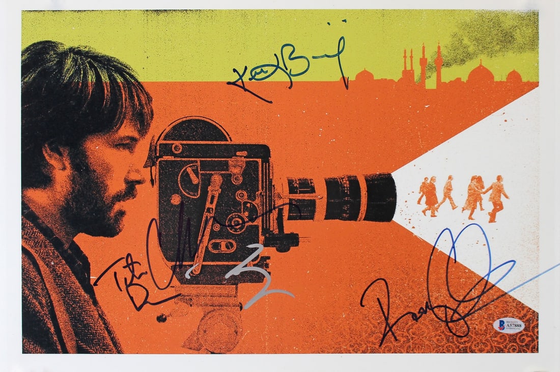 Argo Cast Signed 12x18 Photograph Beckett Authenticated Affleck Donovan Duvall Bishe Cochrane (1 of 9)