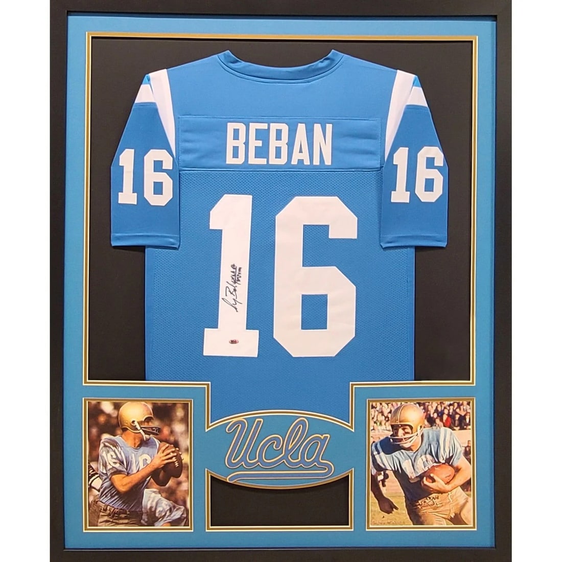 Gary Beban Autographed Framed Jersey UCLA Heisman Radtke Certified (1 of 2)