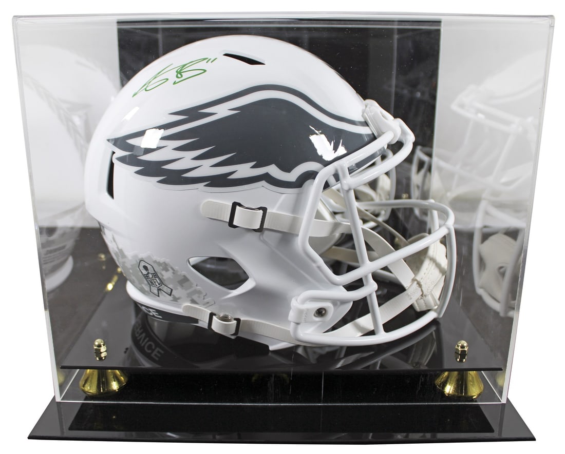 A.J. Brown Autographed Eagles STS III Full Size Replica Helmet With Display Case BAS: A.J. Brown Autographed Eagles STS III Full Size Replica Helmet With Display Case BAS This Philadelphia Eagles full-size Riddell Speed Replica Helmet features the 2024 Salute To Service III alternate d