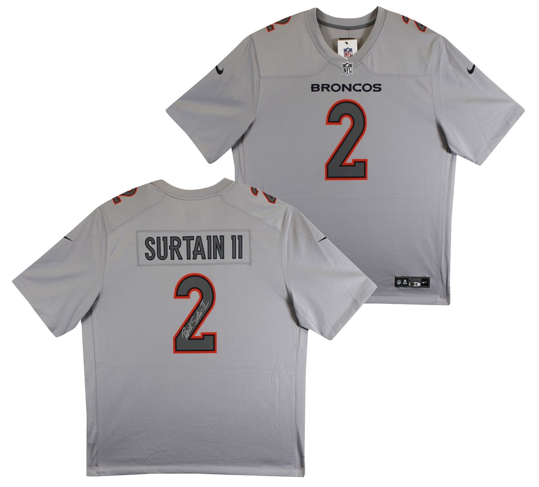 Patrick Surtain II Broncos signed gray Nike game jersey BAS witnessed (1 of 6)