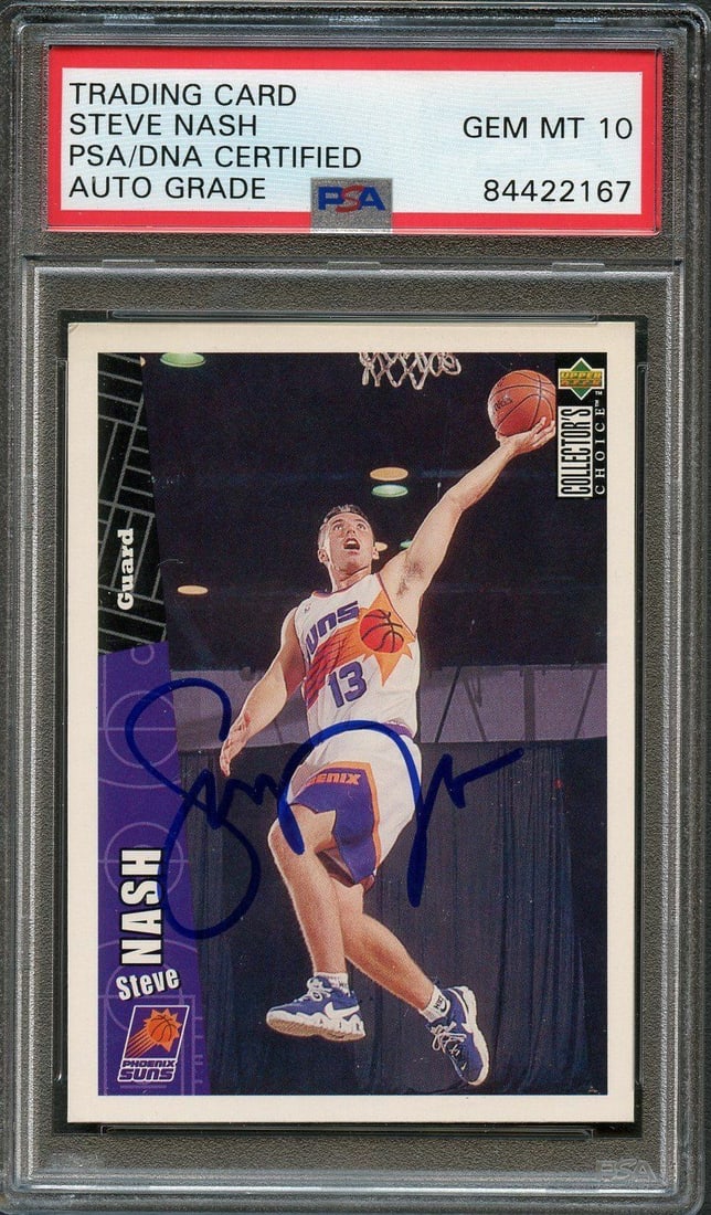 Steve Nash PSA Autographed 1996 Upper Deck Collector's Choice Card #310 (1 of 2)