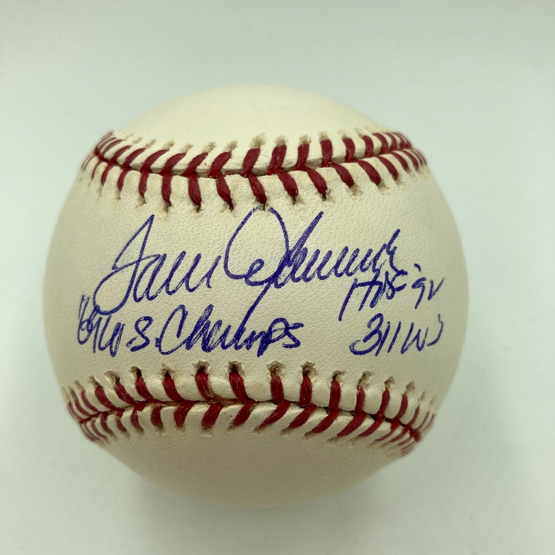 Tom Seaver Signed Baseball with Heavy Inscriptions JSA COA: Tom Seaver Signed Baseball with Heavy Inscriptions JSA COA This is a beautifully inscribed official Major League Baseball signed by Tom Seaver, the legendary MLB player. The baseball features Seaver's