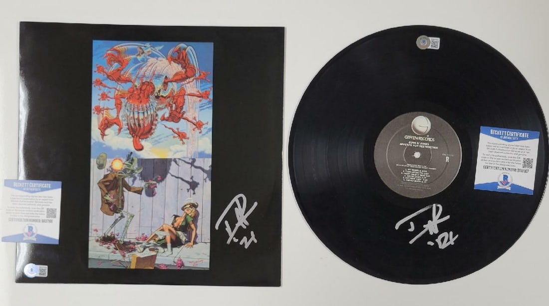 Guns N' Roses Appetite for Destruction Album Signed by Duff McKagan Beckett Authenticated (1 of 5)