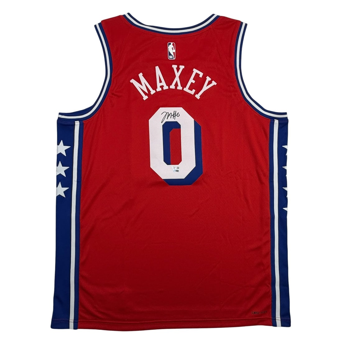 Tyrese Maxey signed Philadelphia 76ers red Fanatics COA jersey (1 of 4)