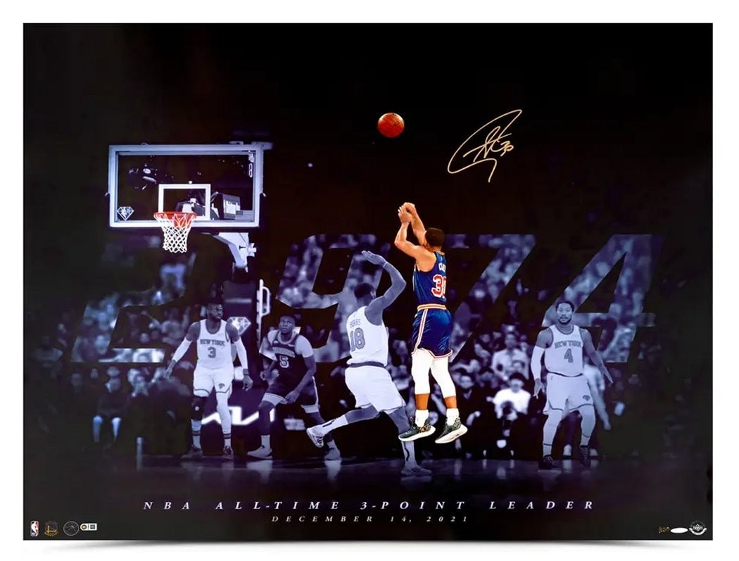 Stephen Curry Signed 30x40 Photo All-Time 3-Point Leader Limited Edition #/130 (1 of 3)