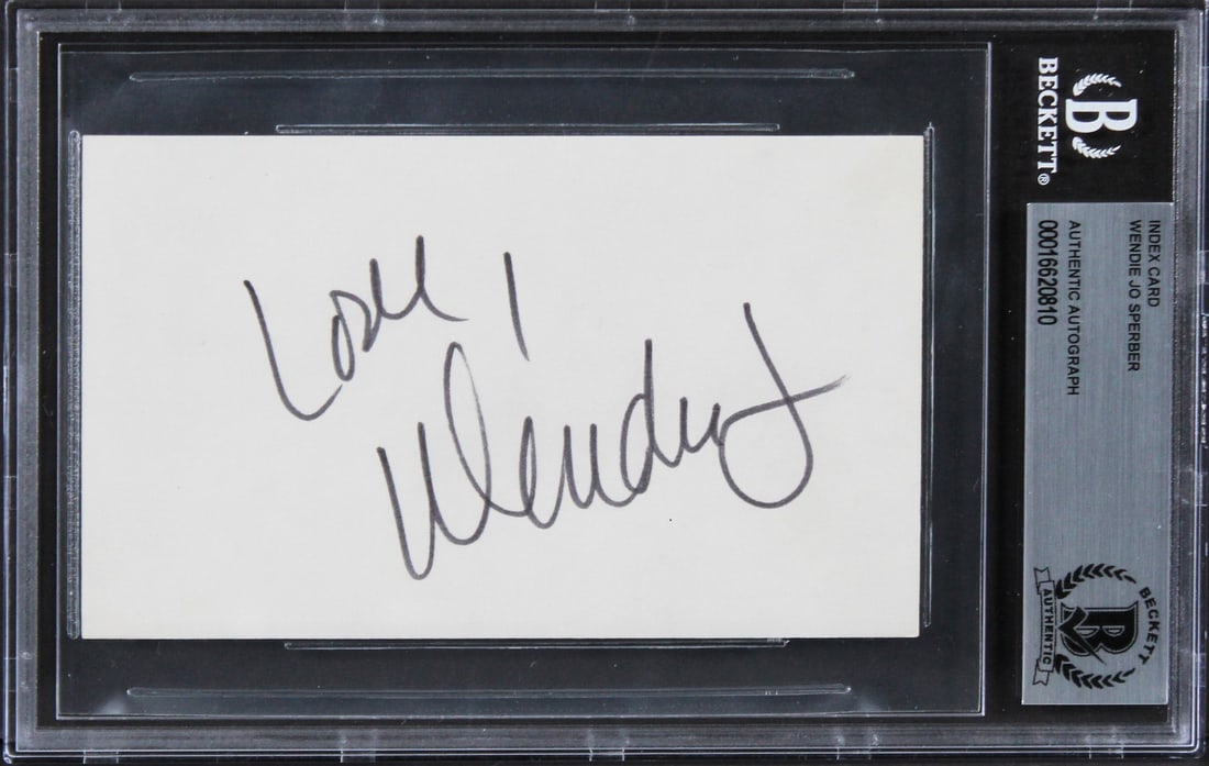 Authenticated Wendie Jo Sperber 3x5 Signed Index Card Beckett Slabbed (1 of 5)