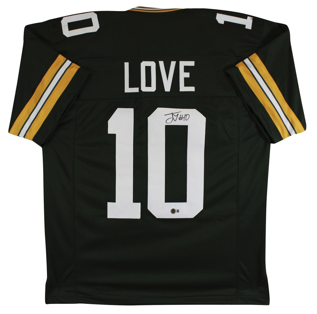 Jordan Love Signed Green Packers Pro Jersey BAS Witnessed Authentication: Jordan Love Signed Green Packers Pro Jersey BAS Witnessed Authentication This Green Pro Style Jersey is an original, custom-stitched piece personally autographed by Jordan Love of the Green Bay Packer