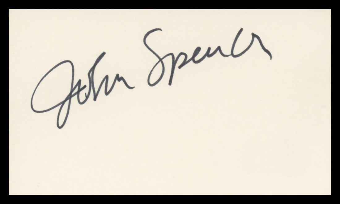 John Spencer Signed 3x5 Index Card Beckett Authenticated The West Wing (1 of 2)