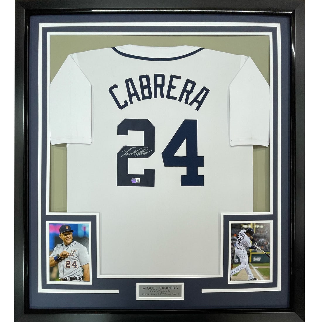 Framed Miguel Cabrera Autographed Jersey Detroit Tigers JSA COA (1 of 2)