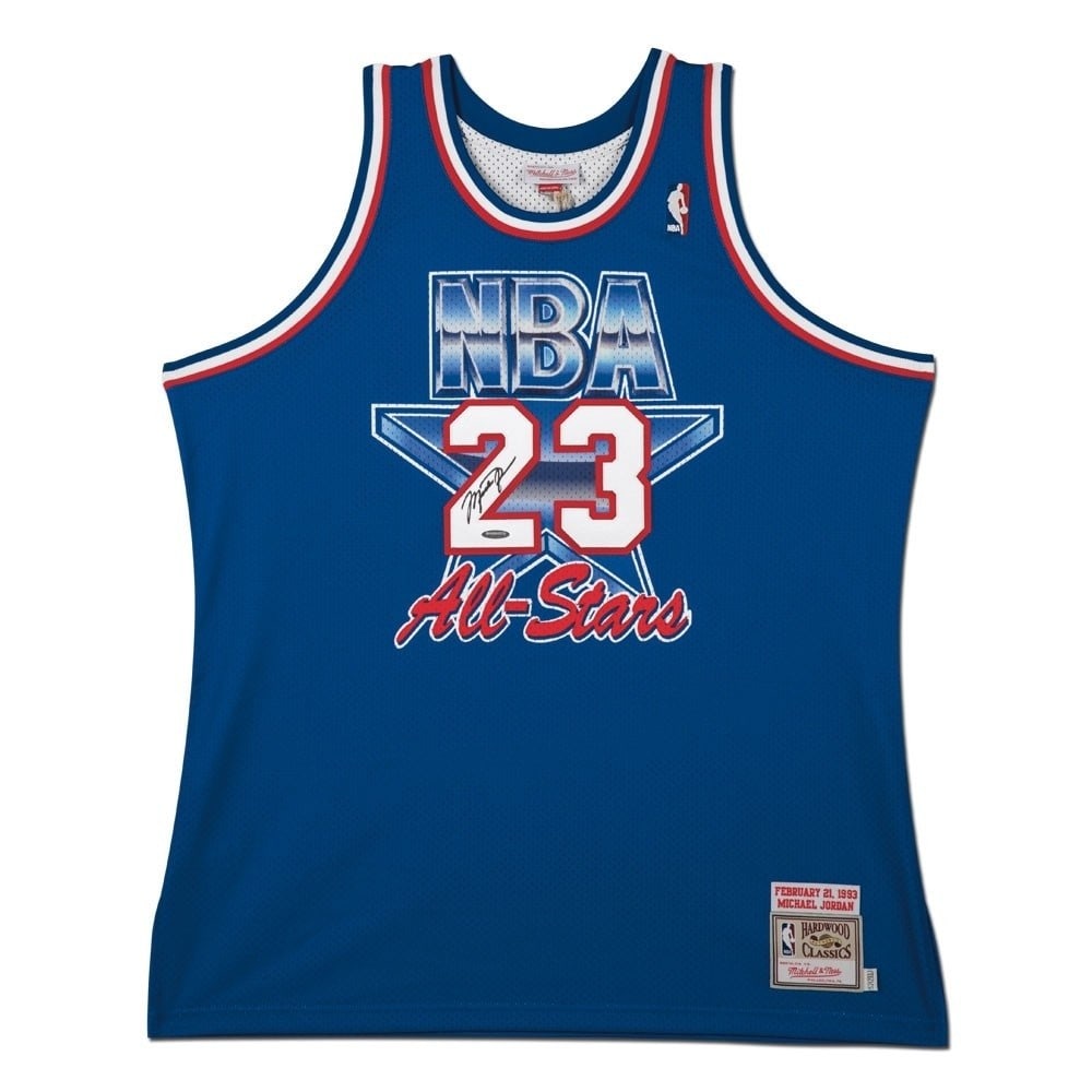 Michael Jordan Autographed 1993 All-Star Jersey Chicago Bulls Upper Deck: Michael Jordan Autographed 1993 All-Star Jersey Chicago Bulls Upper Deck Celebrate the legacy of basketball legend Michael Jordan with this original autographed 1993 Mitchell & Ness All-Star Jersey. F