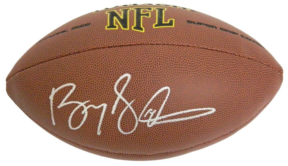 Signed Wilson Super Grip NFL Football Barry Sanders Lions with SS COA: Signed Wilson Super Grip NFL Football Barry Sanders Lions with SS COA This is a Wilson Super Grip full size NFL football signed by Barry Sanders of the Detroit Lions. The item is original and includes