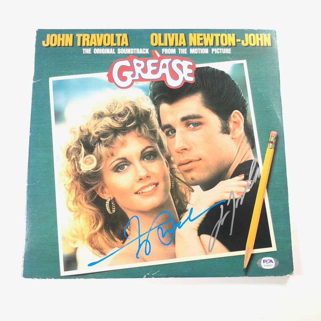 Grease Soundtrack Vinyl Album Signed by John Travolta Frankie Avalon PSA/DNA (1 of 12)