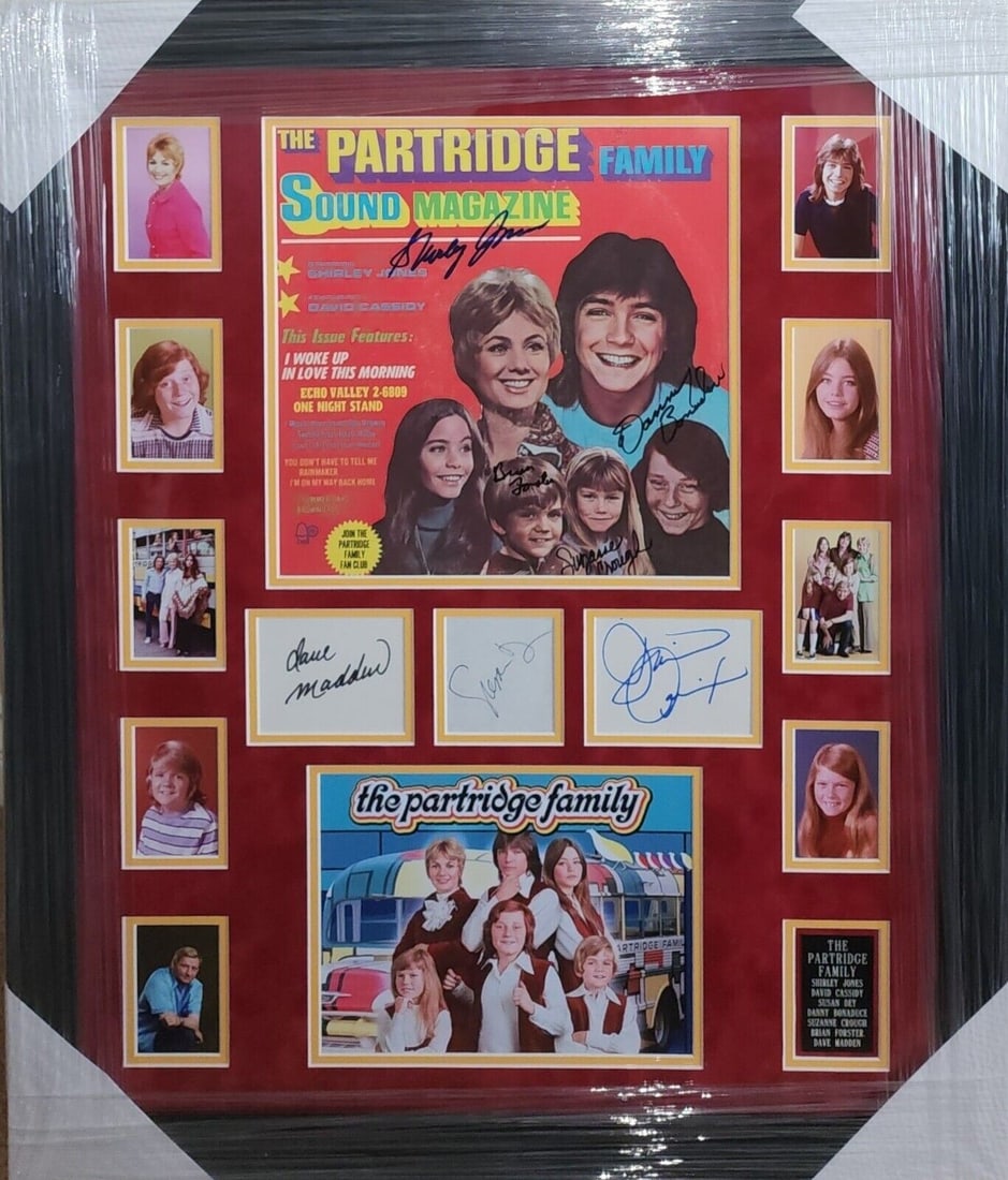 Framed Partridge Family Cast Signed Collage With Beckett Authentication (1 of 3)