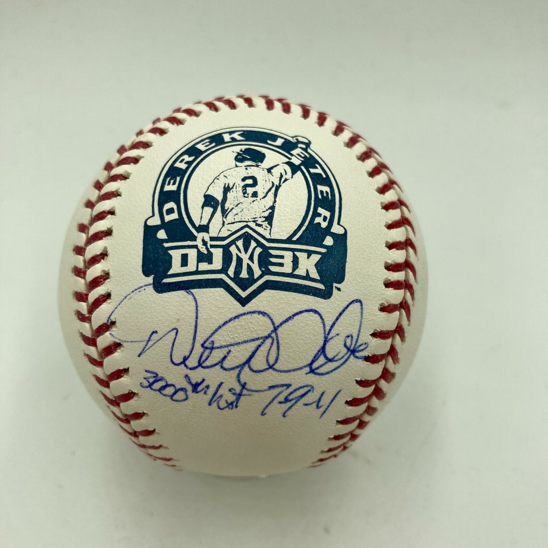 Derek Jeter Signed Inscribed 3000th Hit Baseball Steiner COA (1 of 7)