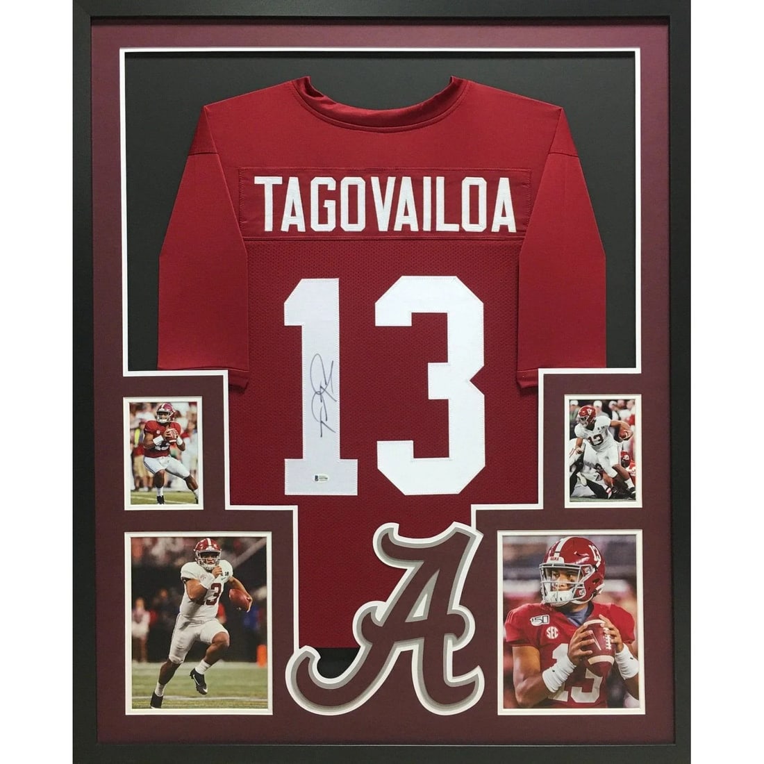 Tua Tagovailoa Autographed Framed Jersey Beckett Certified Alabama: Tua Tagovailoa Autographed Framed Jersey Beckett Certified Alabama This autographed jersey of Tua Tagovailoa is beautifully framed and authenticated by Beckett, a trusted name in sports memorabilia. T