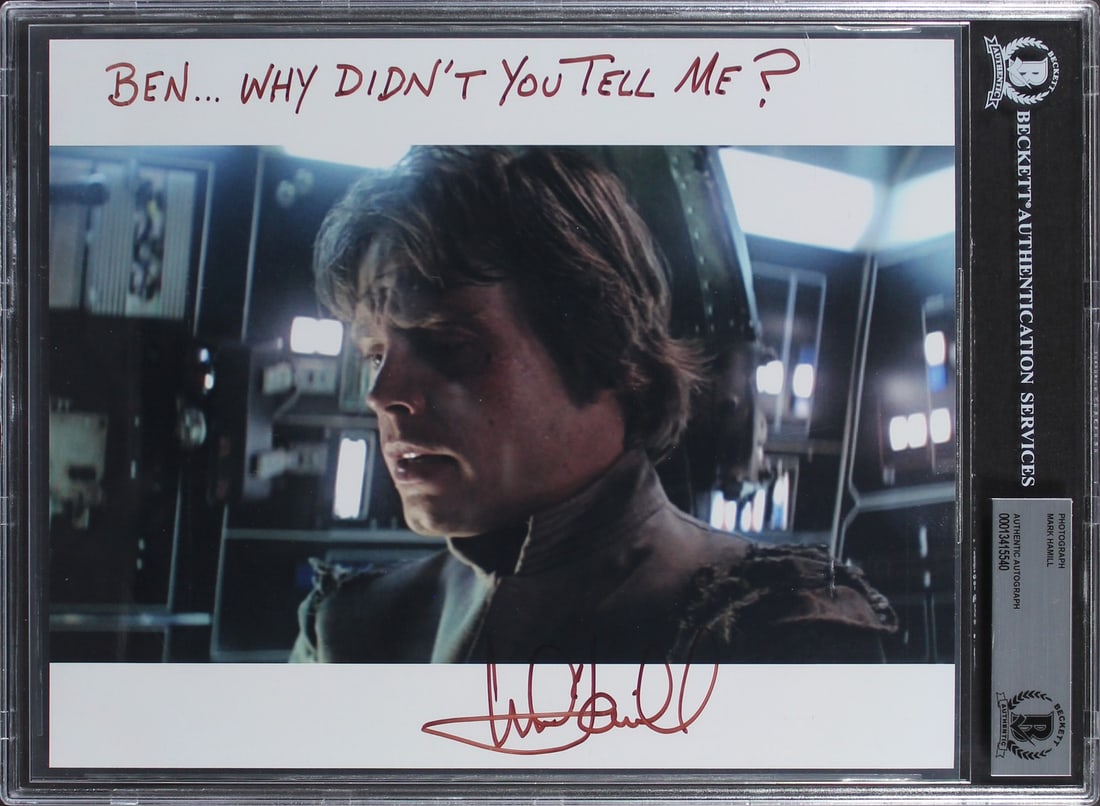 8x10 Beckett slabbed photo signed by Mark Hamill Star Wars Return of the Jedi (1 of 5)