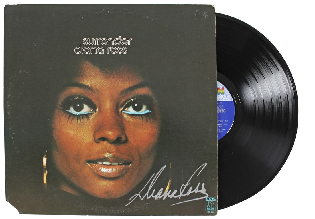 Signed Diana Ross Surrender Album Cover With Vinyl JSA Authenticated (1 of 5)