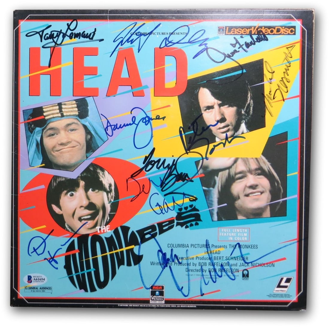 Beckett Authenticated Head DVD Cover Signed by Jack Nicholson and Davy Jones (1 of 4)