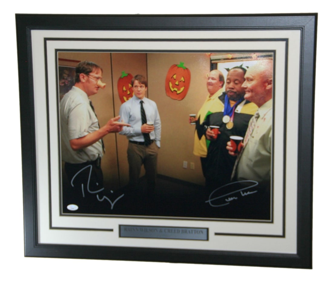 Rainn Wilson Creed Bratton Autographed 16x20 Photo JSA The Office: Rainn Wilson Creed Bratton Autographed 16x20 Photo JSA The Office This stunning 16x20 framed photo features the beloved character Creed Bratton from the iconic show 'The Office', autographed by actor 