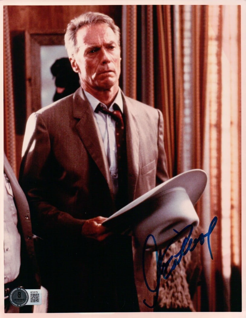 8X10 Photograph Signed by Clint Eastwood A Perfect World Beckett Authenticated: 8X10 Photograph Signed by Clint Eastwood A Perfect World Beckett Authenticated This is an 8x10 photograph from the film "A Perfect World," personally signed by Clint Eastwood. The autograph has been a