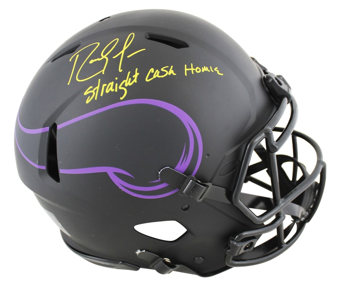 Randy Moss Signed Minnesota Vikings Eclipse Helmet BAS Authenticated (1 of 7)