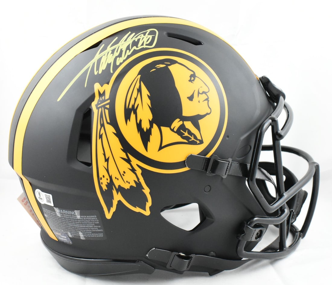 Washington Eclipse Speed Full Size Helmet Signed by Adrian Peterson Beckett Authenticated: Washington Eclipse Speed Full Size Helmet Signed by Adrian Peterson Beckett Authenticated This is an original Washington Football helmet featuring an Eclipse Speed full-size authentic design, signed b