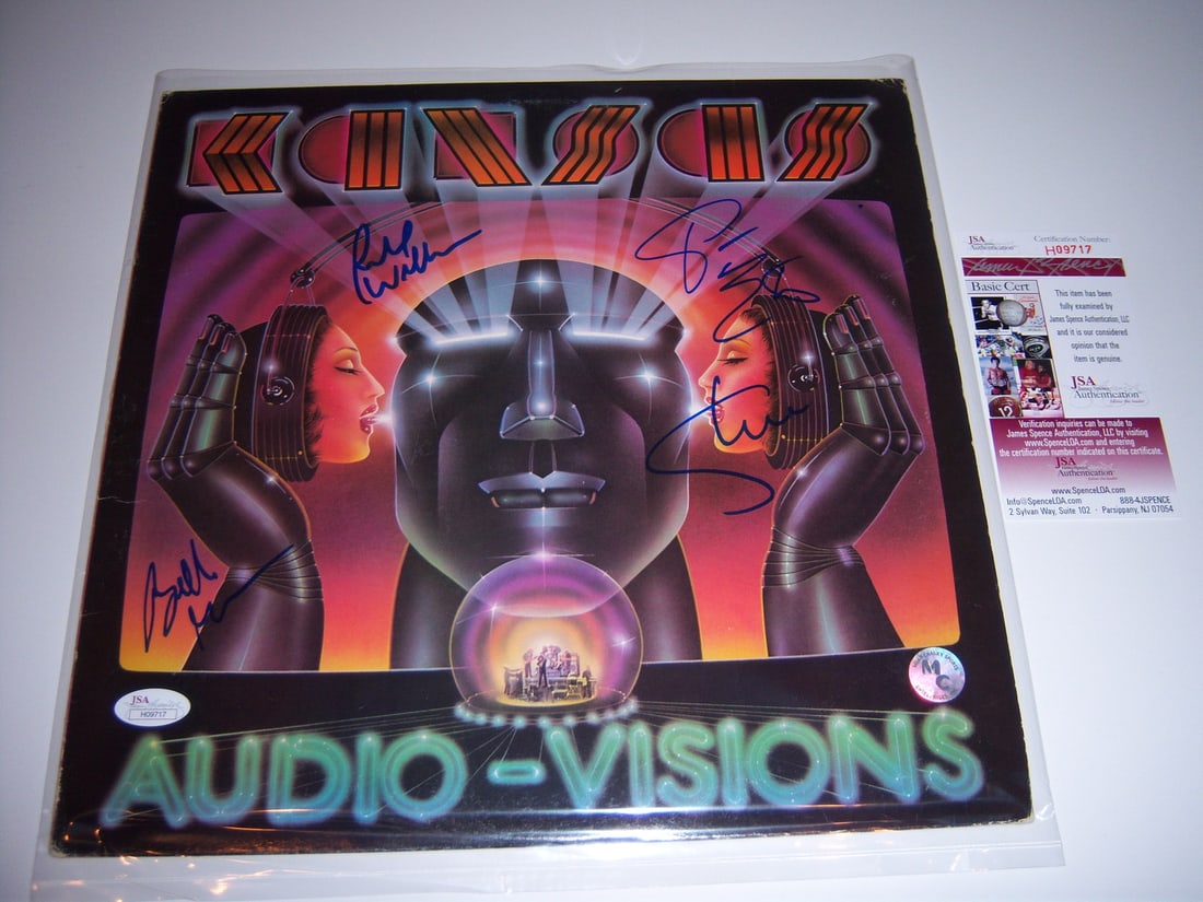 Kansas Audio-Visions LP Signed by Four With JSA COA (1 of 1)