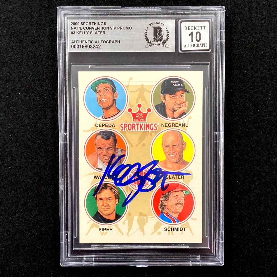 Kelly Slater 2009 SportKings promo card BAS 10 autograph (1 of 4)